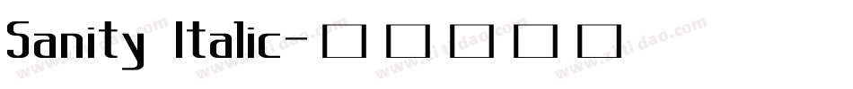 Sanity Italic字体转换
